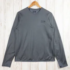 【Men's S グレー系】 Mountain Hardwear ( マウンテンハードウェア ) エアメッシュ ロングスリーブ クルー Airmesh Long Sleeve Crew ポリエステル OM9997 Men's  化繊 ロング