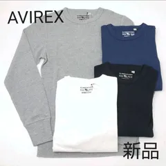 AVIREX 白 デイリー サーマル長袖Tシャツ クルー 送料無料
