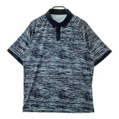 サイズ：LG UNDER ARMOUR アンダーアーマー  半袖ポロシャツ 総柄 ブルー系 [240101466622] ゴルフウェア メンズ ストスト