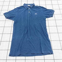 ◇ ⊂ LACOSTE ラコステ 藍染風 半袖 ポロシャツ サイズFR 4 US M ブルー系 メンズ E  【1509180004338】