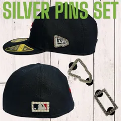 新品　シルバーピンズセット　ニューエラドレスアップアクセサリー　NEW  ERAカスタム　ピンバッジ　ピンズ　SILVER PINS