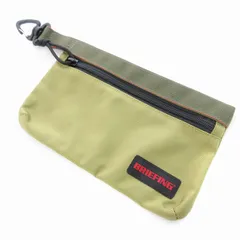 ブリーフィング BRIEFING ポーチ 小物入れ スクエア型 キャンバス ナイロン カーキ /MM ■OFのサムネイル