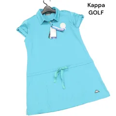 【新品 未使用】 Kappa GOLF カッパ ゴルフ 春夏 速乾 消臭♪ 半袖 ポロシャツ ワンピース Sz.L　レディース 水色