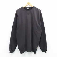 XL/古着 カーハート 長袖 スウェット メンズ 大きいサイズ クルーネック 黒 ブラック 25sep18 中古 スエット トレーナー トップス