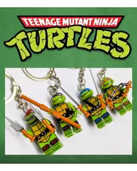 【ブロックフィギュアキーホルダー★各種★】『ティーンエイジ ミュータント ニンジャ タートルズ』（Teenage Mutant Ninja Turtles） 〚アメリカン雑貨 アメトイ〛