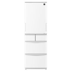 【標準設置料金込】SHARP シャープ 冷蔵庫[プラズマクラスター][低温新鮮モード]【5ドア/どっちもドア/412L/マットホワイト】SJ-X418K-W