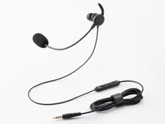 【新品・5営業日で発送】ELECOM エレコム マイクアーム付インナーイヤー型ヘッドセット／片耳／4極／ブラック(HS-EP21MTBK)