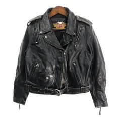 ハーレーダビッドソン　ダブルライダースジャケット ブラック バッジ付き The REAL McCOY'S ザリアルマッコイズ × HARLEY-DAVIDSON