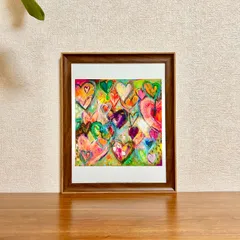 ☆Cami Boyett（新品☆額縁付アートポスターキャミ・ボイエット）☆花の絵☆自然美☆風景画☆抽象画☆GRAFFITI HEARTS☆504