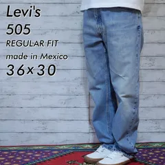 00s メキシコ製 リーバイス Levi's 505 デニムパンツ W36 L30 REGULAR FIT レギュラーフィット ジーンズ 2001年11月 MEXICO製 ストーンウォッシュ 20201742