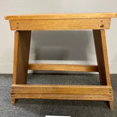 昭和レトロ・木製・踏み台・階段・2段・飾り台・ディスプレイ台