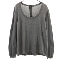 MIUMIU ミュウミュウ イタリア製 長袖 ニット 42 チャコールグレー セーター レディース 古着