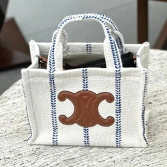 新品未使用品《お出かけに最適》CELINE カバタイス ストライプ トートバッグ