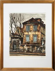 荻須高徳、【Pontoise　ポントワズ】、希少な大判額装用画集より、新品額装付 2025年最新】Yahoo!オークション -荻須高徳 oguissの中古品