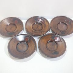 吉野塗 漆器 小皿 5枚セット 梅文様 骨董品 古皿 - メルカリ