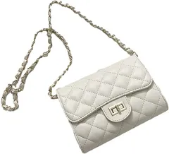 One Drop 母の日 ワンドロップ ショルダー バッグ ポシェット 斜めがけ 2way レディース 大 小 ウォレット お財布ポーチ カワイ( ホワイト大)