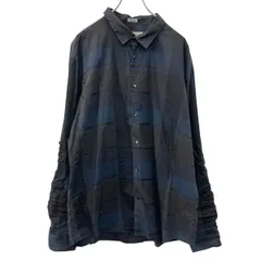 Calvin Klein 長袖 チェックシャツ XXL ブラック マルチカラー カルバンクライン コットン100% ボタン スリムフィット 春物 a710-5569