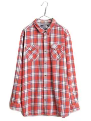 【お得なクーポン配布中!】 ノースフェイス チェック フランネル シャツ メンズ XXL / 古着 THE NORTH FACE アウトドア 長袖シャツ ネルシャツ コットン 大きいサイズ