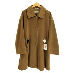 マックスマーラ　ロングコート　銀タグ　ステンカラー　ウール　イタリア製　ベージュ MAX MARA マックスマーラ 銀タグ セカンドライン オーティーエス