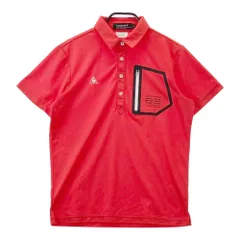 サイズ：M LECOQ GOLF ルコックゴルフ  半袖ポロシャツ  レッド系 [240101297411]# ゴルフウェア メンズ ストスト