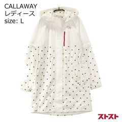 Callaway キャロウェイ 4WAY 星柄プリント レインワンピース 白 M