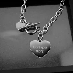 韓国 シルバー チェーン ネックレス ハート コイン ストリート メンズ レディース チェーン