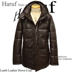 【送料無料】本革ラムレザー メンズダウンコート レザーコート メンズ ダウン90% レザーダウンジャケット レザーコート メンズアウター 大きいサイズ LULD1DBR 秋冬