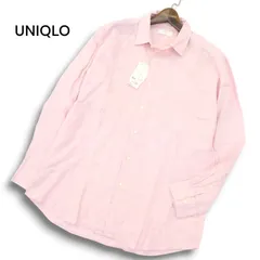 【新品 24SS】 UNIQLO ユニクロ 春夏 麻 プレミアムリネン100% 長袖 シャツ Sz.XL メンズ ピンク 未使用 大きいサイズ
