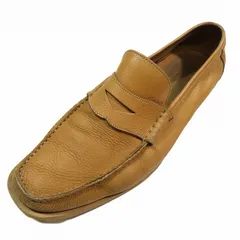 サントーニ SANTONI レザー コインローファー ドレスシューズ ベージュ メンズ ▲C7のサムネイル