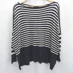 ◇ JOURNAL STANDARD ジャーナルスタンダード ボーダー柄 長袖 ニットトップス 表記なし ネイビー ホワイト レディース E  【1407180021181】