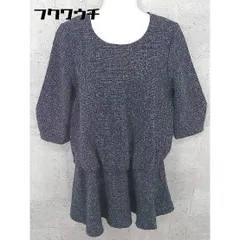 ◇ Another Edition アナザーエディション 七分袖 ミニ チュニック ワンピース ネイビー レディース 【中古】 【1002802167850】