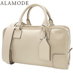 LOEWE(ロエベ) アマソナ28 ハンドバッグ 2WAY ショルダー 肩掛け 斜め掛け ミニボストン レザー ベージュ シルバー金具 レディース 40802153374【中古】【アラモード】