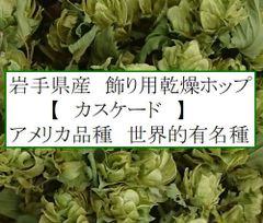 ホップ 飾り用乾燥カスケードリーフホップ 約10g 農家が生産、乾燥加工