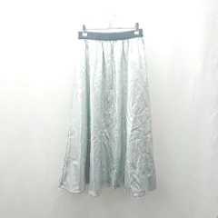 ◇ Θ ◎●未使用● AMERICAN HOLIC ウエストゴム ロング丈 フレア スカート サイズＭ シルバー ブラック レディース E  【1503060025314】