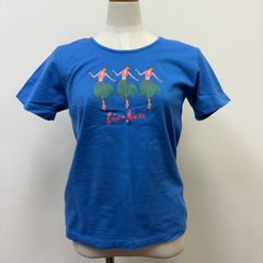 フラダンス　ダンス衣装　トップス　WAHINE PUNAHELE　Tシャツ　青