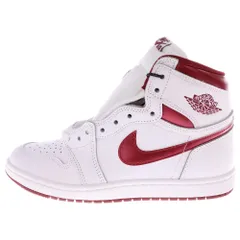NIKE (ナイキ) AIR JORDAN 1 HIGH 85 METALLIC BURGUNDY エアジョーダン1 メタリックバーガンディ ハイカットスニーカー ホワイト/レッド US8.5/26.5cm BQ4422-161