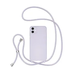 UEEBAI ケース 対応 iPhone 11 6.1 inch 対応 ケース ストラップ付きケース リキッドシリコンケース 肩がけ 首掛け 紐付き 斜めかけ 縄掛けケース 薄型 軽量 耐衝撃 長さ調整可能 取り外し可能ケース ネックストラップ ショルダー 1