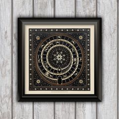 A3 Short Side Square Antique Material Culture Poster Chess and Goose Game Board Art Poster Ethnic Italian Indian (rossografico 19-100102_a3)