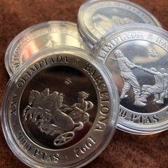 1992年　バルセロナオリンピック・パラリンピック　銀貨　4枚セット