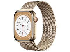 ほぼ新品 Apple Watch Series 8 GPS+Cellularモデル 45mm MNKQ3J/A [ゴールドステンレススチールケース/ゴールドミラネーゼループ]