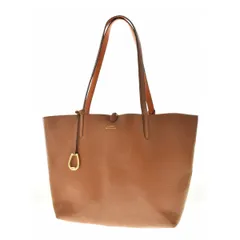 【LAURENRALPHLAUREN】フェイクレザー リバーシブル ポーチ付きトートバッグ