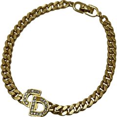 ディオール Dior ラインストーン ゴールド ブレスレット 喜平 廃盤