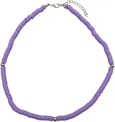 AREUM ネックレス ヘイシビーズ ラベンダー 紫 PVC 軽量 シンプル おしゃれ メンズ レディース 韓国ファッション(紫|パープル,  中)