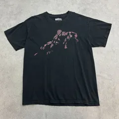 スパイダーマン　MARVEL MAD ENGINE　トップス　半袖Tシャツ　古着　ブラック　黒　L