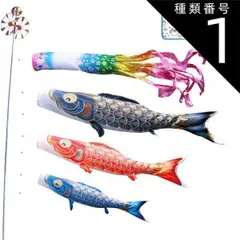 種類1：4m 徳永 鯉のぼり 庭園用 スタンドセット （砂袋）ポールフルセット 鯉3匹真・太陽 桜風吹流し 撥水加工 日本の伝統文化 こいのぼり