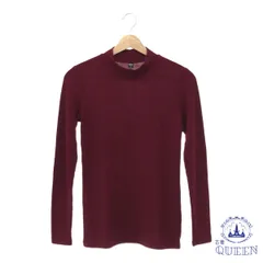 ☆極美品☆ UNIQLO ユニクロ トップス セーター ボトルネック シンプル 長袖 レディース レッド M 901-10630 送料無料 古着