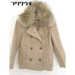 ◇ BEAUTY & YOUTH UNITED ARROWS ウール混 ラクーンファー 長袖 コート サイズM ベージュ レディース  【中古】 【1202160008363】