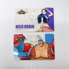 【新品】麦わらストア限定 ICカード風ステッカー 2枚セット☆ニコ・ロビン フランキー Suica等に