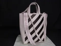 ■極美品■ Off-White オフホワイト レザー 3WAY ハンドバッグ ショルダーバッグ クロスボディ ホワイト系×ブラック系 FA3646のサムネイル