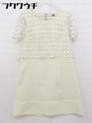 ◇ Supreme.La.La. シュープリーム ララ レース 半袖 膝丈 ワンピース サイズM アイボリー系 レディース  【中古】 【1106300000432】